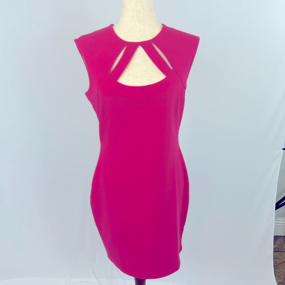Lascana Hot Pink Bodycon Dress Size 10 NWT